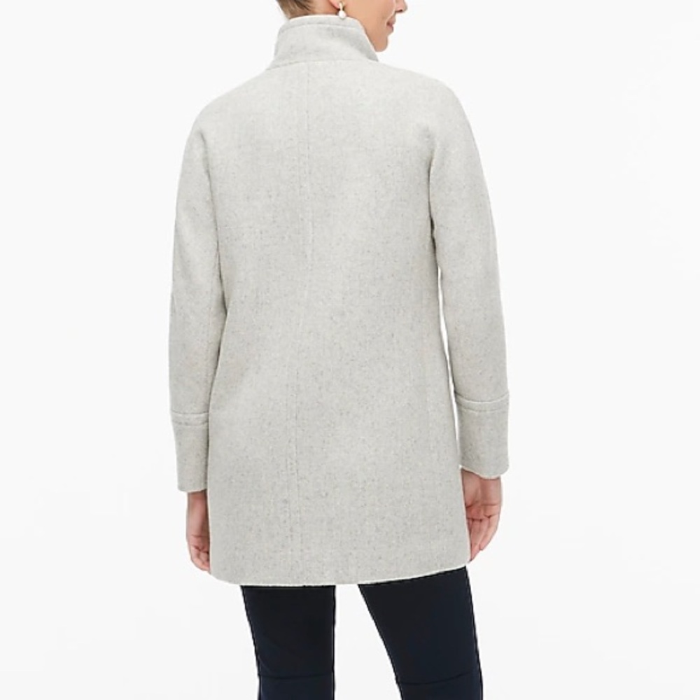 ☀️NEW☀️J. Crew Light Gray City Coat - Picture 4 of 13